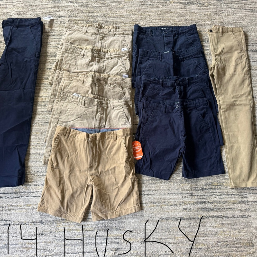 Boys 14 Husky chino shorts and pants set